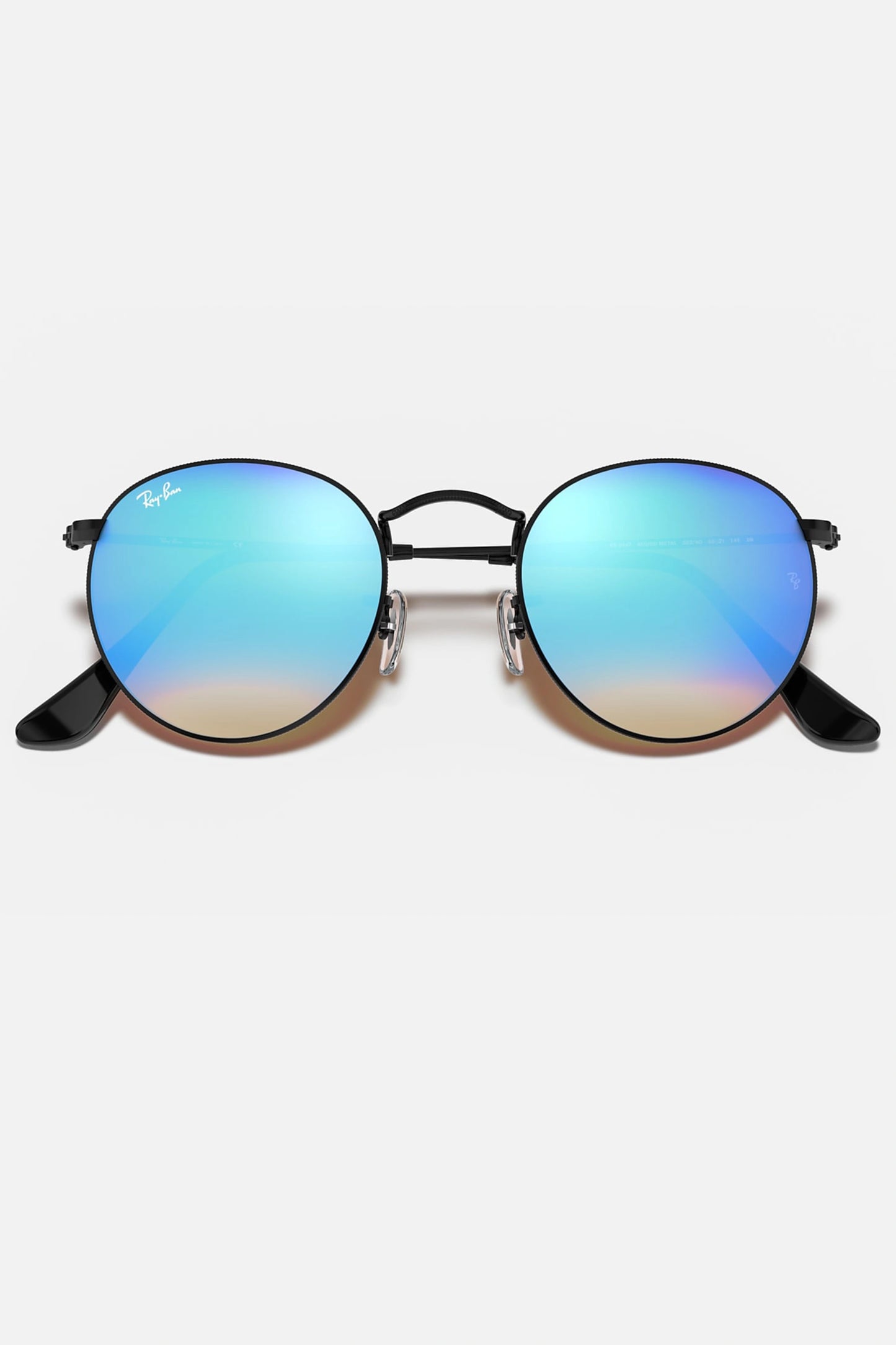 Ray-Ban RB3447 002/40 Round Flash Lenses