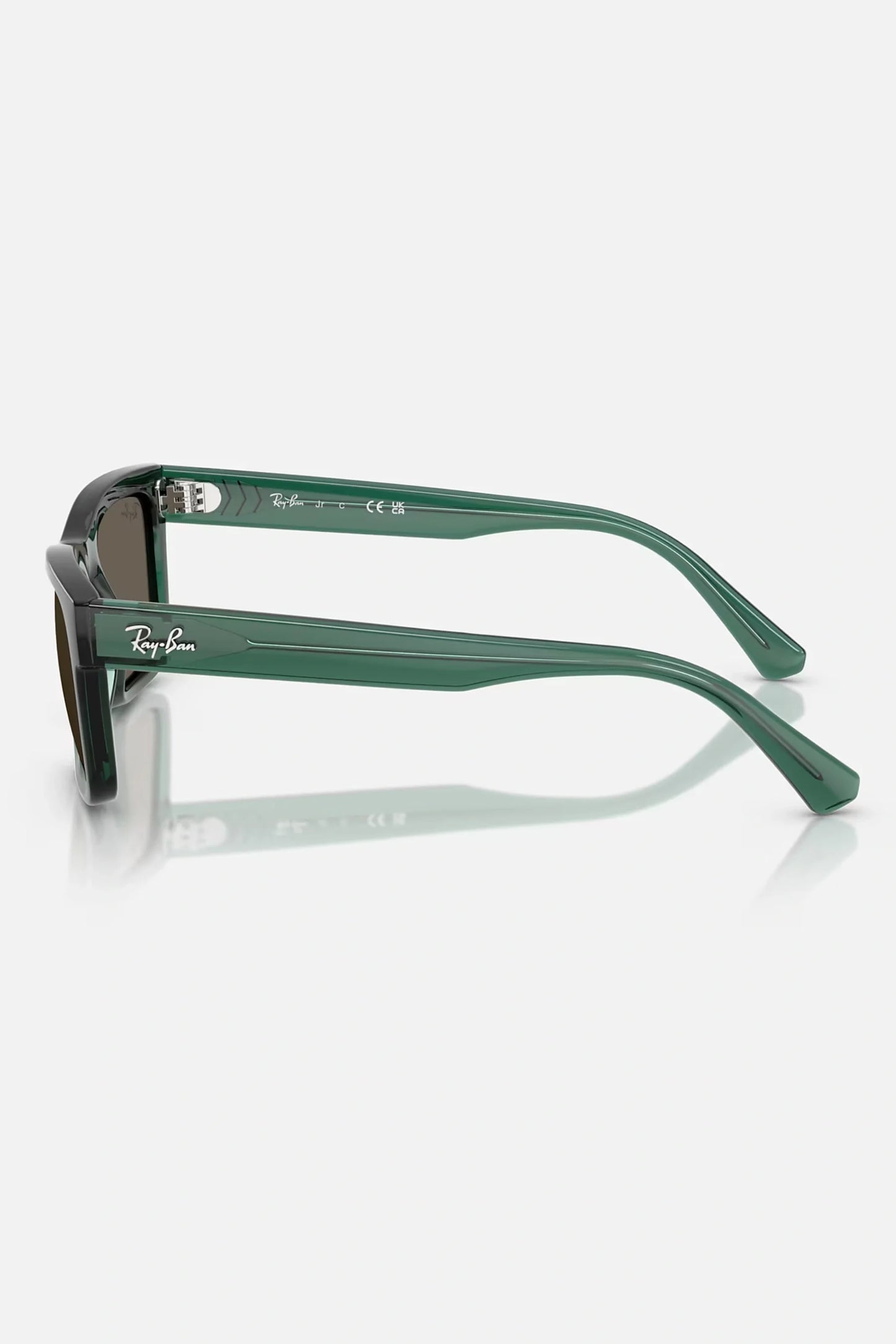 Ray-Ban RJ9196S 7189/3: occhiali da sole junior verde trasparente, lenti marrone UV, 49-17. Ordina ora!