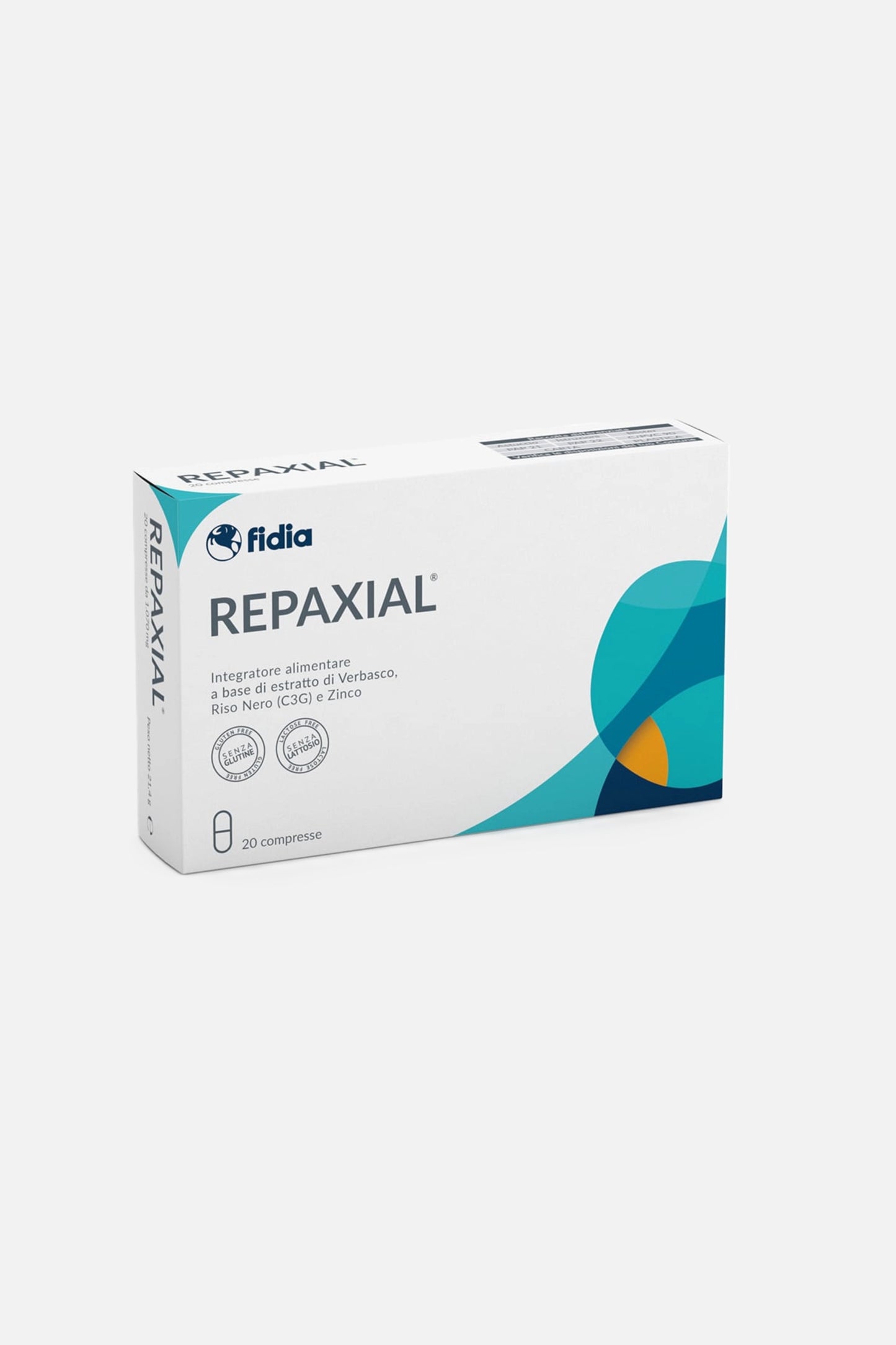 Repaxial è un integratore alimentare a base di estratto di verbasco (verbascoside), riso nero (C3G) e zinco, indicato per le alterazioni intraoculari in caso di retinopatia diabetica. Senza glutine e senza lattosio.
