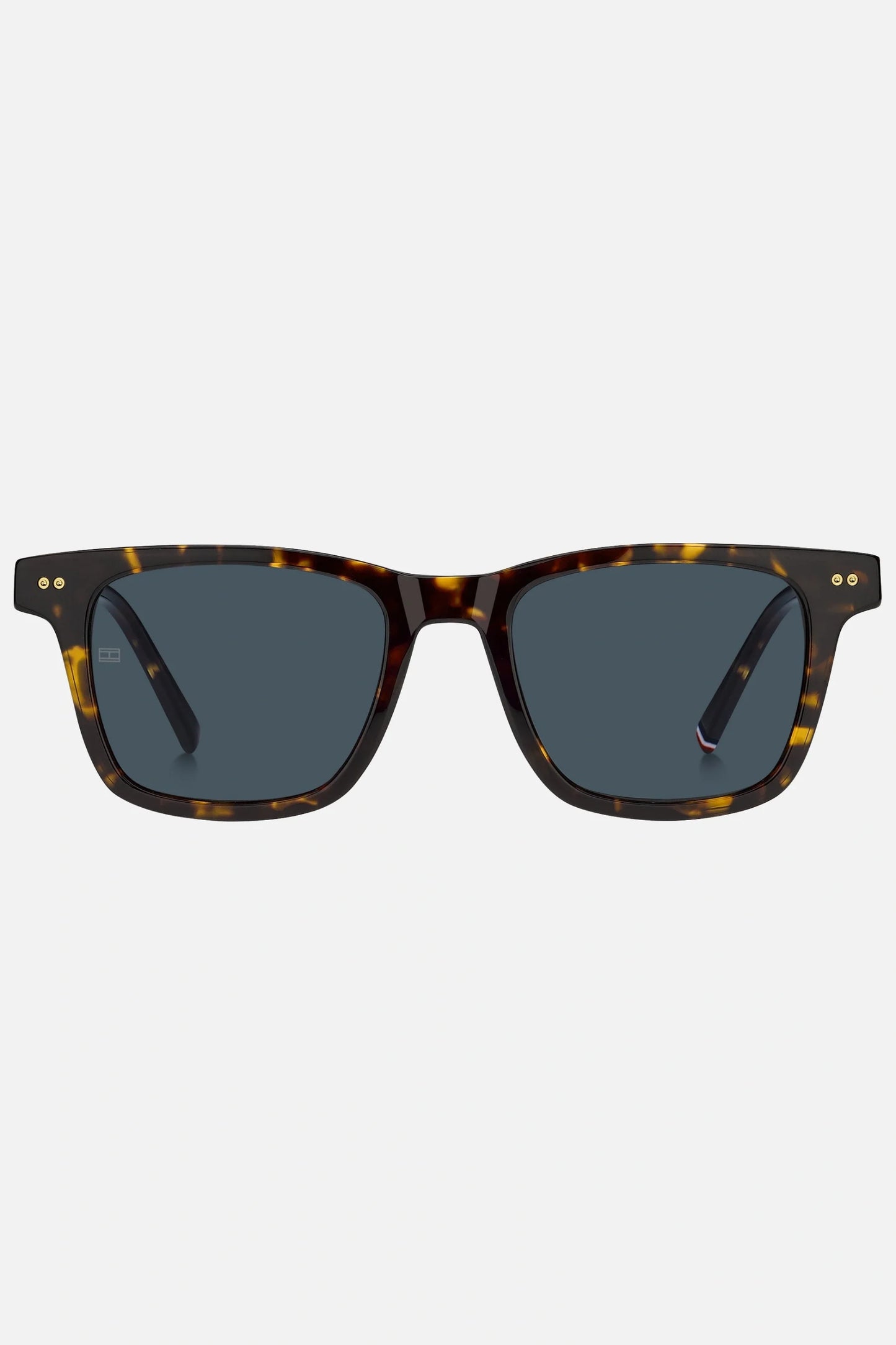 Occhiali da sole Tommy Hilfiger TH 2127/S 086KU, montatura tartarugato con lenti blu.