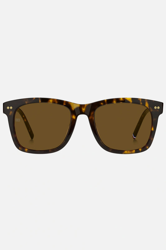 Occhiali da sole Tommy Hilfiger TH 2184/S 08670, montatura tartarugato con lenti verde scuro.