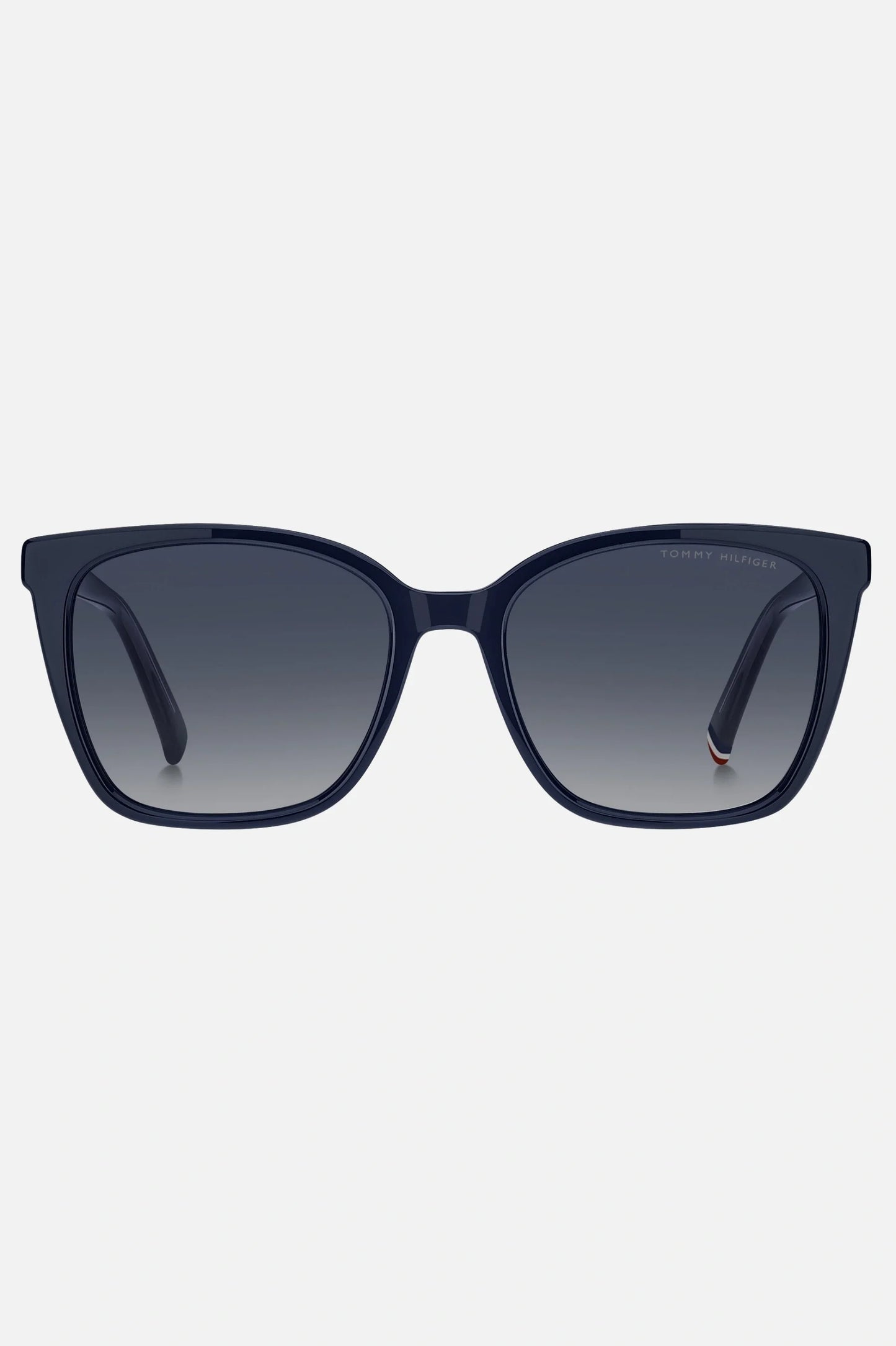 Occhiali da sole Tommy Hilfiger TH 2226/S PJP08, montatura blu con lenti grigio sfumato.