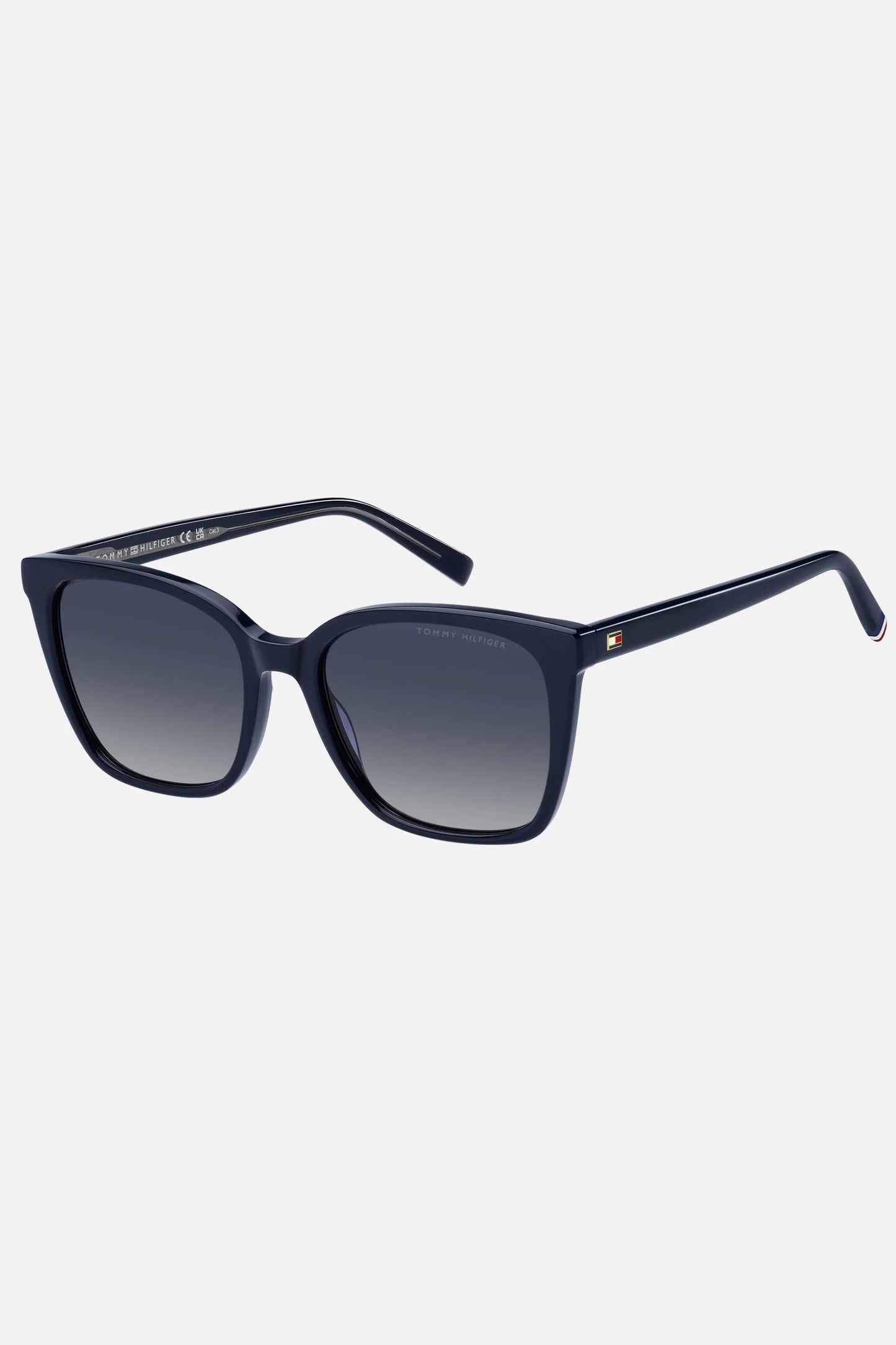 Occhiali da sole Tommy Hilfiger TH 2226/S PJP08, montatura blu con lenti grigio sfumato.