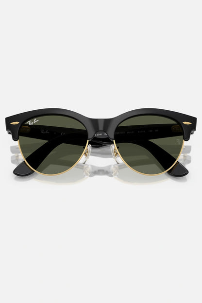 Occhiali da sole Ray-Ban RB2341 901/31 Clubmaster Way, montatura nera su oro con lenti verde classico G-15.