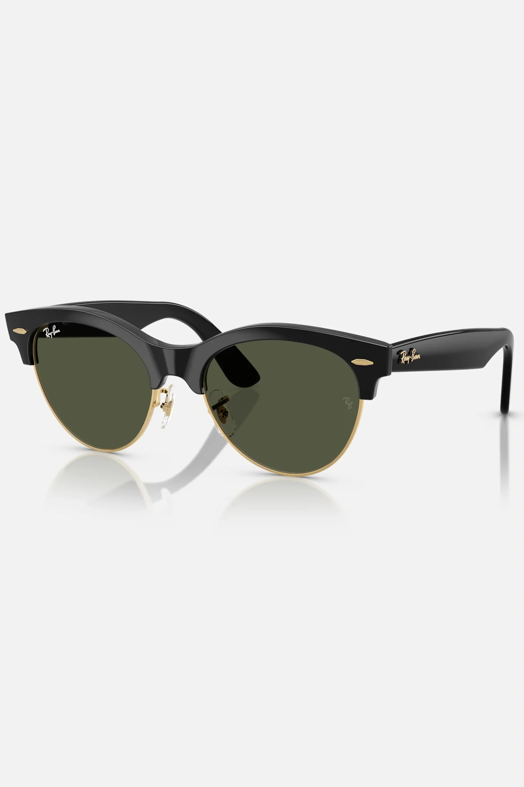 Occhiali da sole Ray-Ban RB2341 901/31 Clubmaster Way, montatura nera su oro con lenti verde classico G-15.