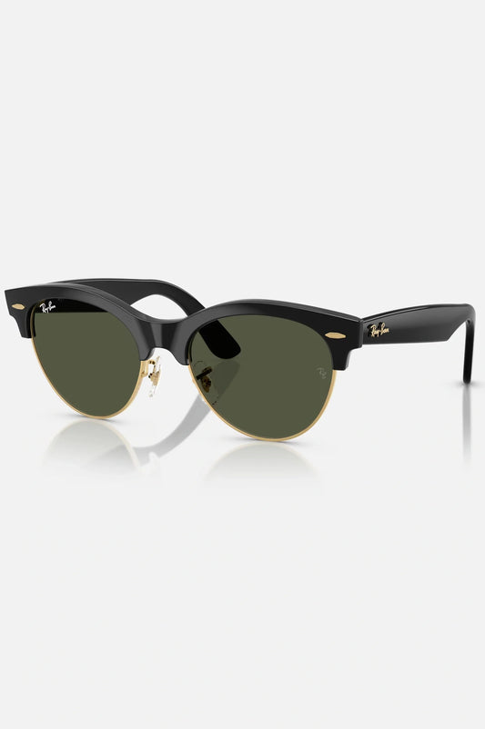 Occhiali da sole Ray-Ban RB2341 901/31 Clubmaster Way, montatura nera su oro con lenti verde classico G-15.