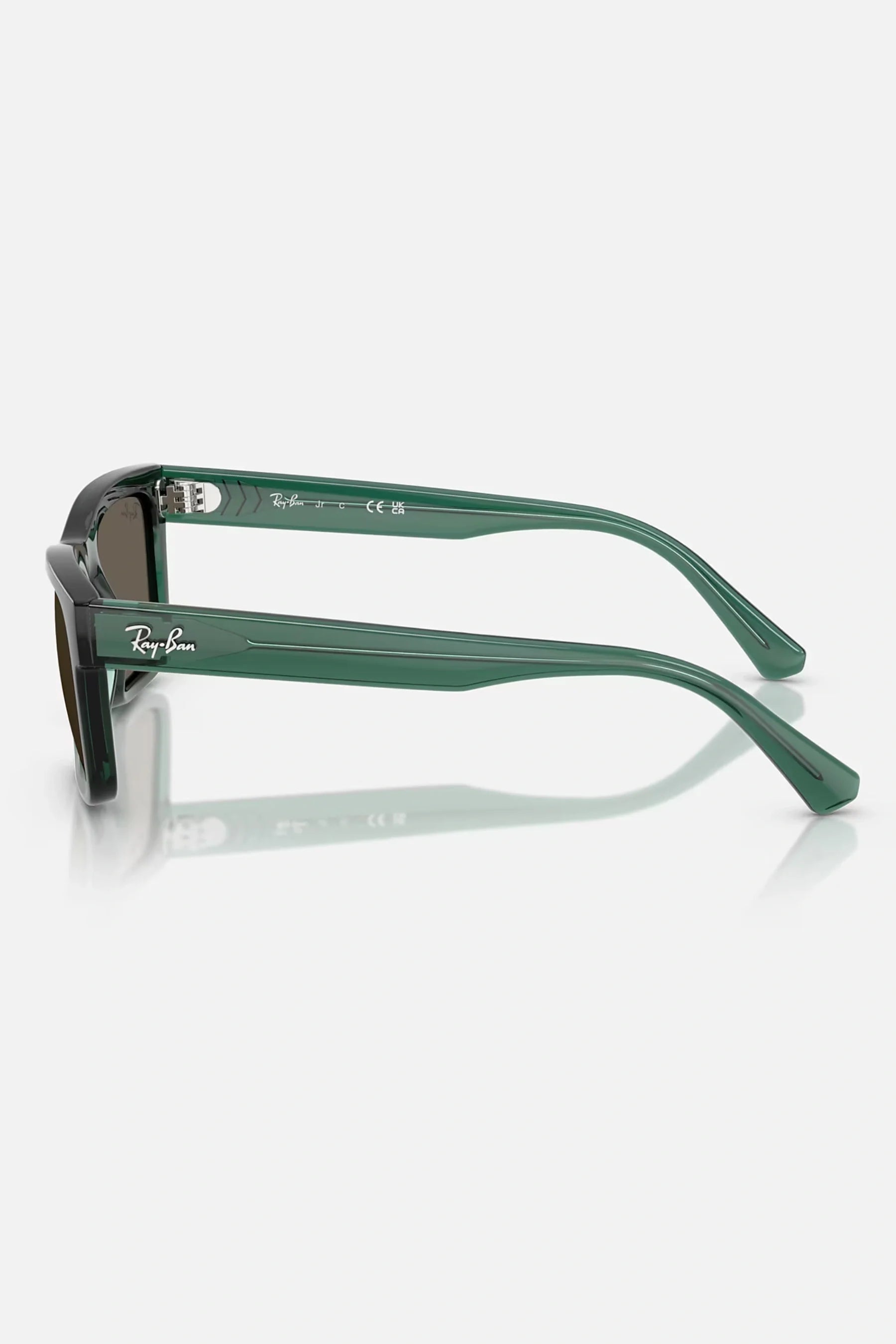 Ray-Ban RJ9196S 7189/3: occhiali da sole junior verde trasparente, lenti marrone UV, 49-17. Ordina ora!