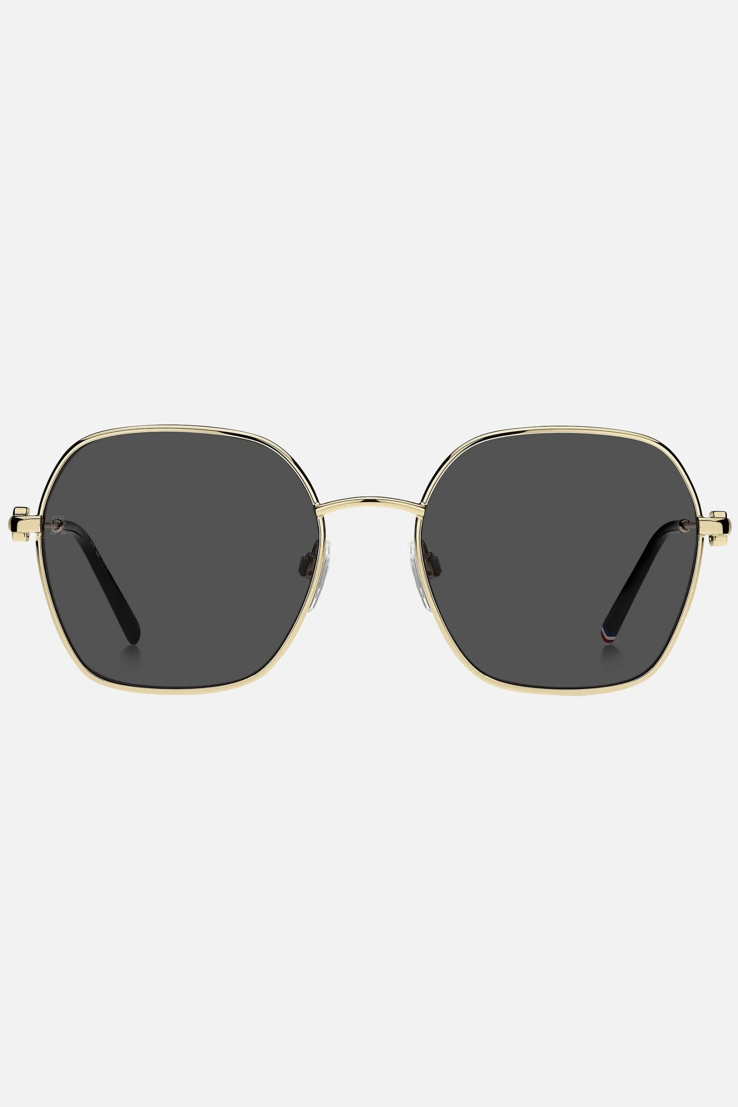 Occhiali da sole Tommy Hilfiger TH 2150/S RHLIR, montatura oro con lenti grigio scuro.