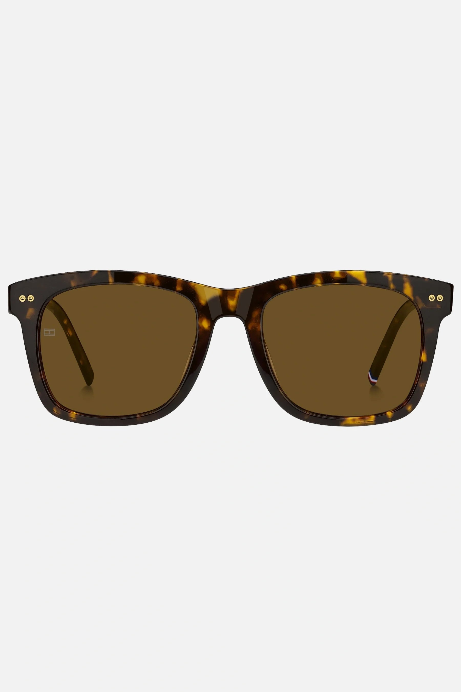 Occhiali da sole Tommy Hilfiger TH 2184/S 08670, montatura tartarugato con lenti verde scuro.