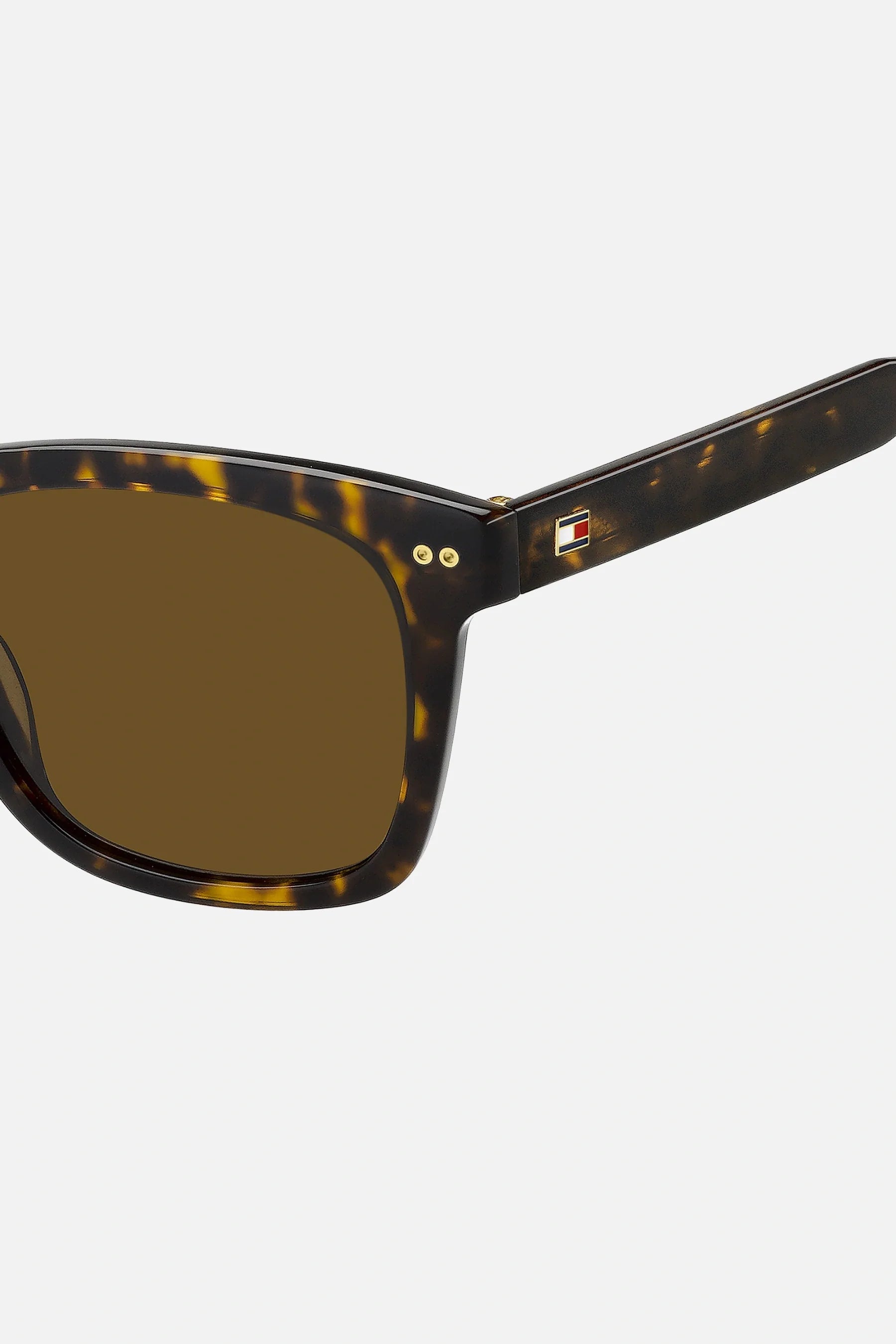 Occhiali da sole Tommy Hilfiger TH 2184/S 08670, montatura tartarugato con lenti verde scuro.